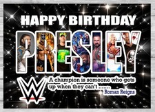 Personalised Handmade WWE word