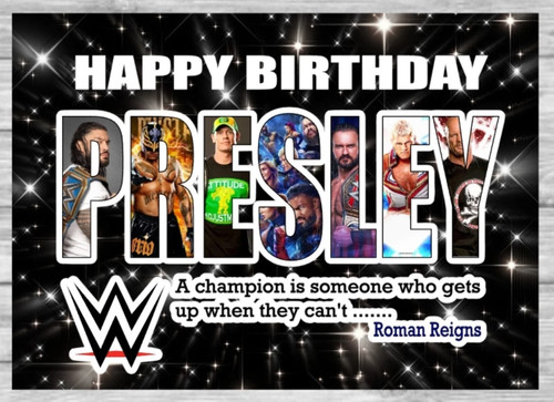 Personalised handmade wwe word - personalised,