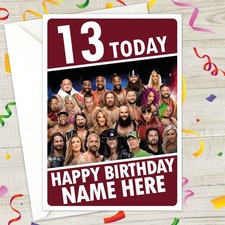 WWE Personalised Birthday Card