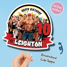 Wrestling cake topper -