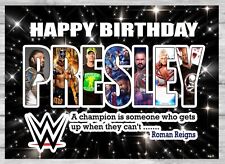 Personalised Handmade WWE word