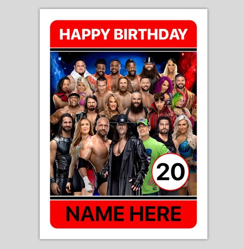 Wwe personalised birthday - birthday, card