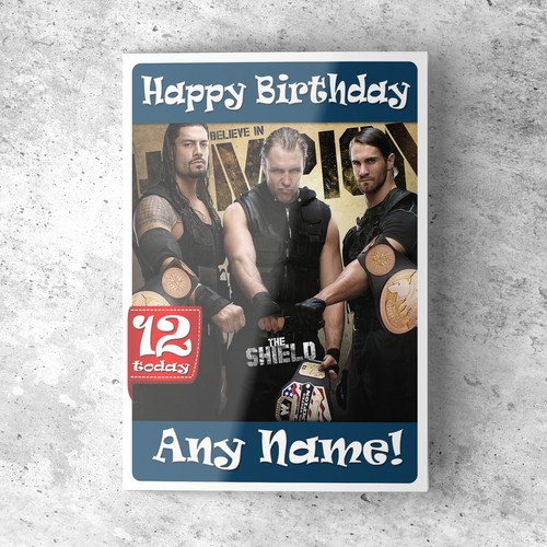 Wwe shield personalised - shield,